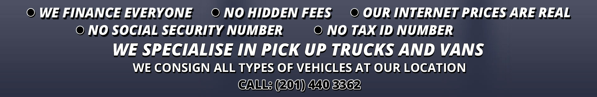 We Specialise in Pickup Trucks And Vans